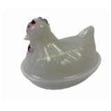 Vintage milk glass nesting hen