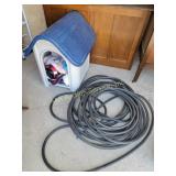 Plastic Doghouse, Rubber Garden Hose, and Assorted