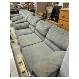 Couch & 2 Oversized Chairs, Grey