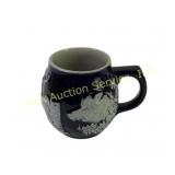 Wick Werke German Blue and White Relief Ceramic Mu