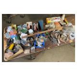 Clamps, kiddie fire extinguisher,  trowels, wiss
