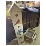 Wood Bird House CD Shelf/Toilet Paper Cabinet
