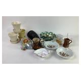 Occupied Japan Vase, Bird; Carnival Glass Bowl, Li