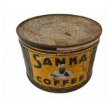 Vintage Sanka coffee General Foods tin,
