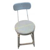 Metal Industrial Stool with Backrest