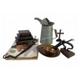 Galvanized oil Can and Copper Kitchenware