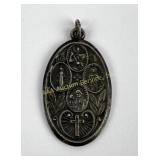 Sterling silver Catholic medal 10.29 grams