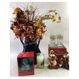 Autumn Floral Arrangement with Ceramic Vase, Holid
