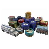 vintage lot of tins qty 19