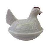 Vintage Milk glass nesting hen