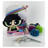 Nos powerpuff girls plush, buttercup, nos 3 koosh