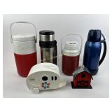 Thermoses and Decorative Wooden Birdhouses