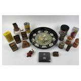 McNess spice tins, rival dog food can, rawleighs