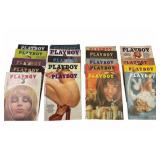 Playboy Magazines, 1960s-70s qty 19