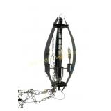 Mid-Century Modern Chrome and Acrylic Pendant Ligh