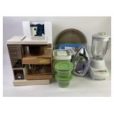 Sunbeam Iron, Hamilton Beach Blender, Rubbermaid