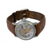 Vintage Timex Winnie Pooh watch leather straps.