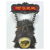 Indiana Improved Order of Red Men metal badge