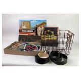 Battery Booster, Metal Basket, Game, License Plate