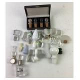 Glass bottle stoppers, milk glass stoppers,