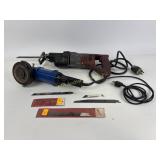 Milwaukee Sawzall and Angle Grinder with Attachmen