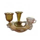 Jeanette Floragold Bowl, Moon and Stars Vases, Pin