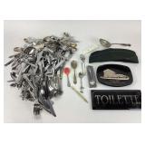 Garrison Cap, Silver Plated Souvenir Falcon Spoon,