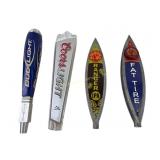 4 Beer Tap Handles, Bud, Coors Lights, New Belgium