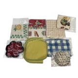 MCM small table cloths, doily, crochet hot pad,