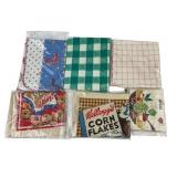 Kellogs Fruit loops and corn flakes tea towels,