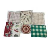 MCM small table cloths, crochet hot pad