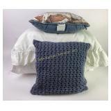 Bedding, Throw Pillows, Towels, and Bath Mat