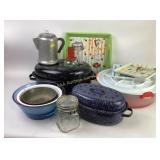 Kitchenware Including Roasters, Bowls, and Nut Cho