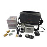 Sharp Viewcam HI8 Camcorder, Trikon Carry Bag, and