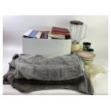 Songbooks, Blender, Plates, Glassware, and Gray To