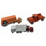 Pressed Steel and Plastic Toy Trucks Including All