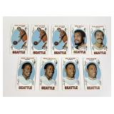 (9) 1969-70 Topps Seattle basketball cards - Bob