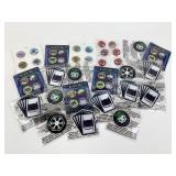 Nos Funko pins & patches Deadpool, Batman, & Star