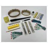 Sterling salt shaker lid, glass bottom trinket