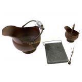 Copper Fireplace Accessories With Porcelain Handle