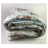 Floral Comforter and Pillow Shams With Ruffle Trim