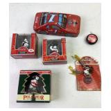 Coca-Cola Holiday Ornaments, Tin Car, and Yo-Yo
