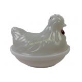 Vintage milk glass nesting hen