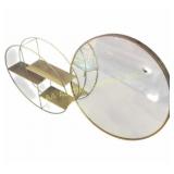 Round Mirror with Bronze Color Frame (24 inches)