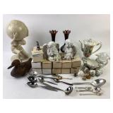 Peter Rabbit Bells, Atlas Statue, Duck, Tea set