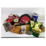 Brutus Plush Toys, Hats, Leather Tool Belt, John D