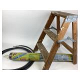 Wooden Step Ladder, Frayed Electric Cables, &