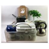 Kitchen Appliances, Ceramic Dishware, and Cookware