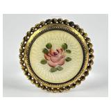 10k gold filled guilloche enameled pin