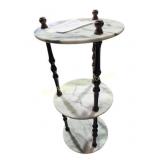 Rosalco Commodare 3 Tier Marble Plant Stand/Table